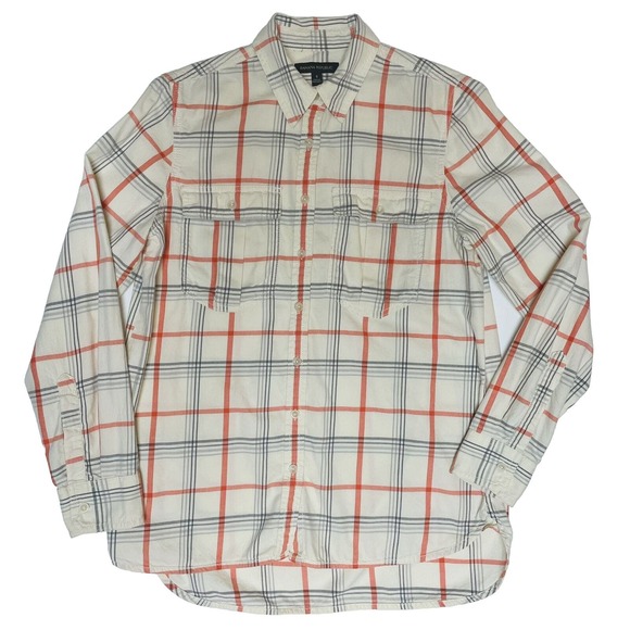 Banana Republic Women's Lg. Sleeve Button-up Shirt, Multicolor Plaid, Size Small - Picture 1 of 10
